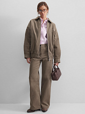 Брюки клеш из денима 0219, хаки