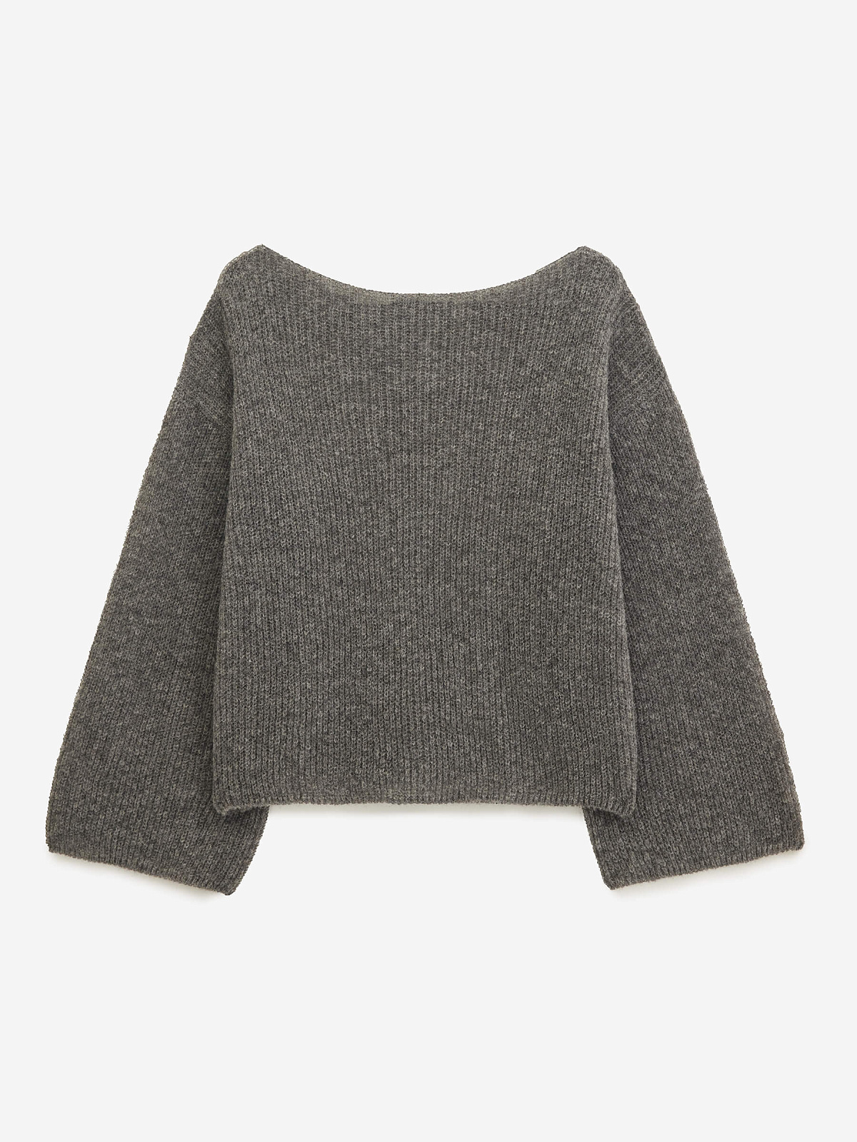 Джемпер из мохера прозрачный, серый