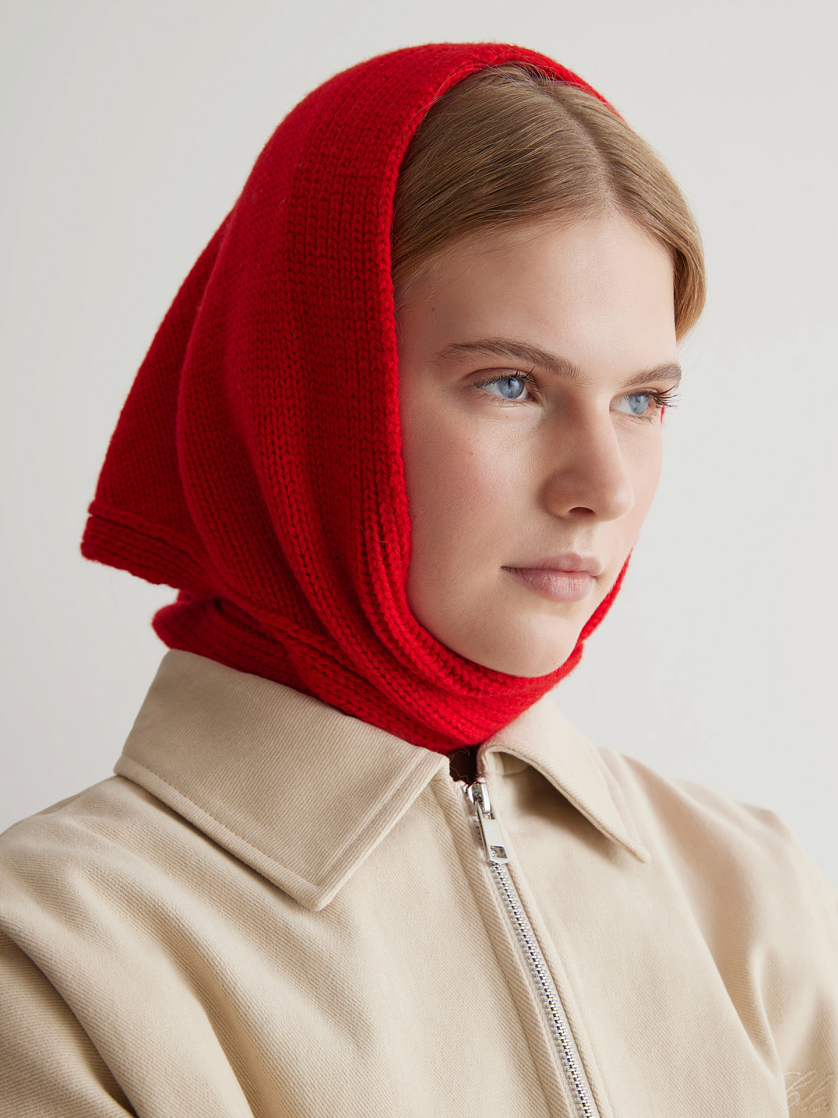 Косынка из шерсти, красный