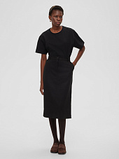 Юбка миди прямая, черный