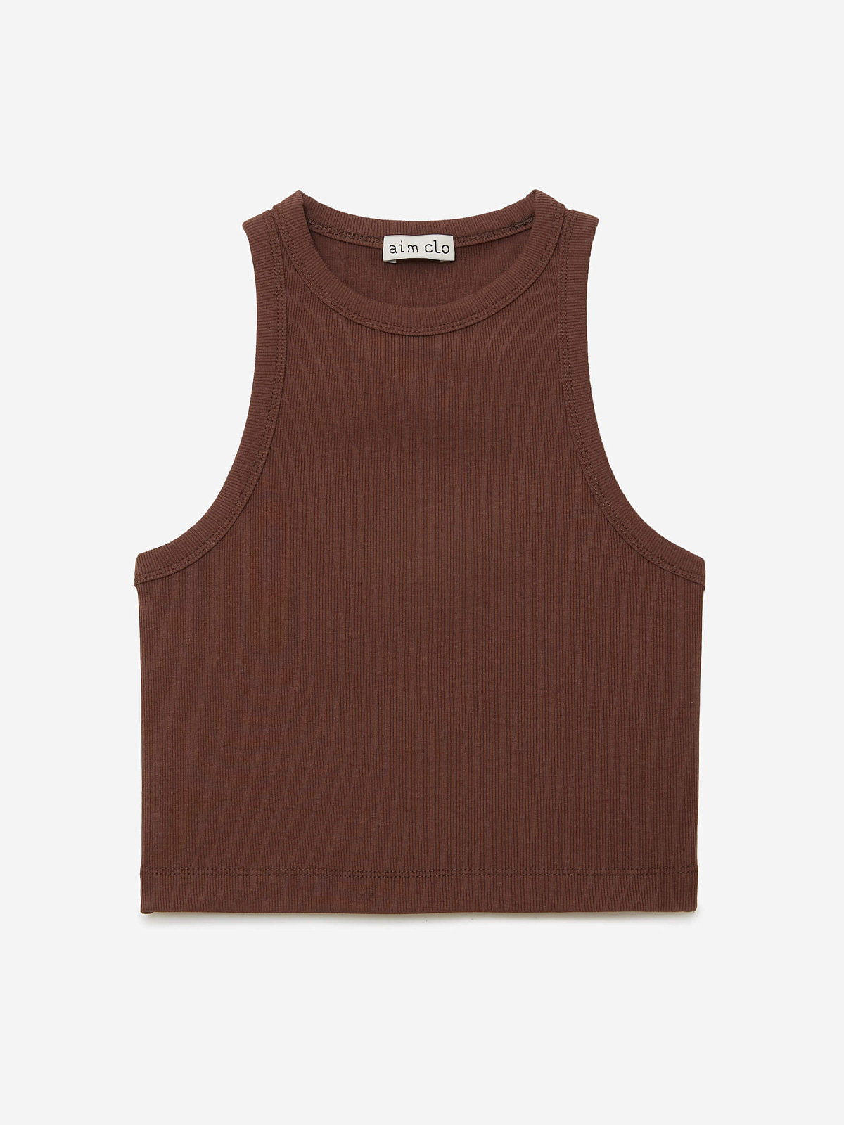 Кроп-майка 0130, коричневый