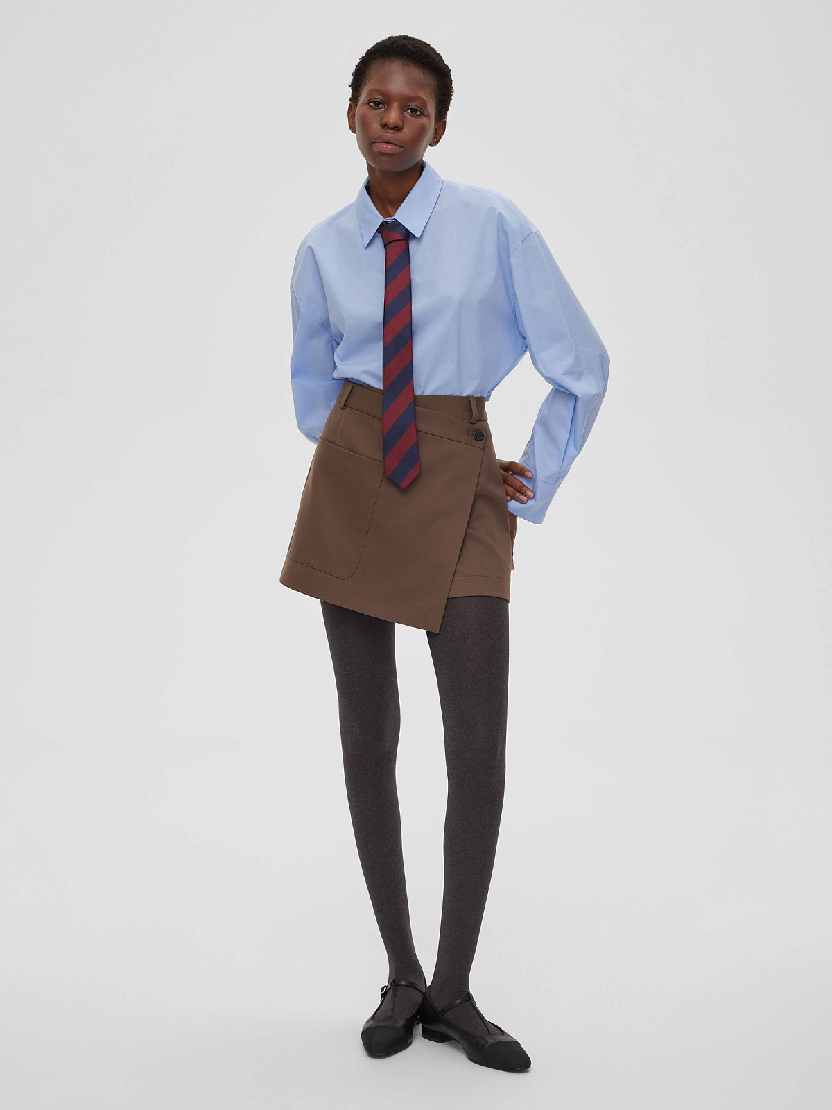 Юбка-шорты 0125, кофейный